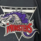 Vintage Ahl Lowell Lock Monsters Minor League Hockey Sp Jersey Fight Strap Sz 56