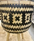 Woven Bamboo  Plant Stand Basket Pot Holder Boho Planter Wicker Rattan Style