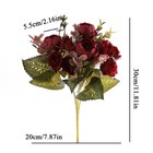 Peony Roses Artificial Silk Fake Flowers White Bridal Wedding Bouquet Home Decor
