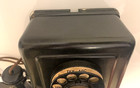 Vintage Western Electric Blk Metal Wall Phone  Rotary Dial  Mouth Pc   Receiver