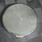Rare Vintage Floral Engraved Round Copper Powder Compact With Mirror