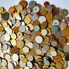 8 2 Pounds Lot Foreign Coins Mixed World And Banknotes