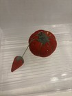 Vintage Pin Needle Tomatoe Cushion W Strawberry  See Description