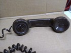 Vintage Chocolate Brown Rotary Dial Wall Telephone Untested Retro Cords Incl