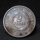 1868 Two Cent Piece - Vf Details  Spotted Reverse  Lightly Cleaned