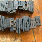 Antique Letterpress Printer Wood Type Mix 90  Piece Alphabet Numbers Symbols