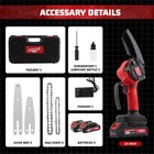 4 6inch Electric Mini Chainsaw Handheld Cordless Wood Cutter Saw With 2 Battery