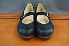 Dansko Shoes Womens Size 41 Black Suede Mary Jane Wedge Comfort Leather Buckle