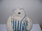 Woof And   Poof Stuffed Plush Cream Teddy Polar Bear Musical Wind Working