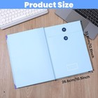 Important Document Organizer  Folio Folders  Folder With Labels Pockets  blue 