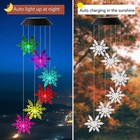 Led Snowflakewind Chime Solar Powered Lights Color-changing Yard Garden Decor Us