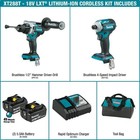 Makita Xt288t 18v Lxt Brushless 2-tool Hammer Drill impact   2x 5 0ah   Charger