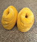 Disney Mickey Mouse Yellow Plush Feet Slippers Adult Medium