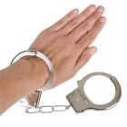 Steel Handcuffs 2 Keys Metal Police Magic Trick Prank Gag Gift Party Toy