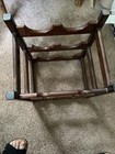 Vintage Mid Century Solid Wood 6-bottle 3 Tier 14   x13   x10    Wine Rack Tabletop