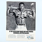 Bo Jackson Nike Air Bo s Hobbies Vintage 1988 Original Print Ad 8 5 X 11 