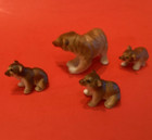 Bone China Bear Family Figurines Vintage 1960 s Japan Set Of 4 Hand Painted