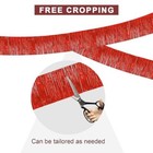 4 Pack 40 Feet Tinsel Foil Fringe Garland Streamers Fringe For Parade Red
