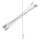  10 Pcs Stainless Steel Wire Rope Aluminum Sleeve Security Lanyard Safety Cable