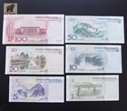 1 Set 6 Pcs China Banknotes Collection The Fifth Series Paper Money World Unc