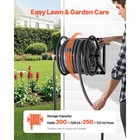 Wall Mounted Garden Hose Reel 200ft 5 8 In Manual Hose Winder Brass Fitting