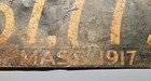      1917 Massachusetts  passenger  License Plate  67 773  109 Years Old