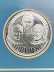 Rare Franklin Mint Sterling Silver Proof Coin-medal Apollo Xi Commemorative