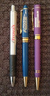 Pharmaceutical Drug Rep Vintage Promo Pens  3 Very Nice Weighted Metal Pens
