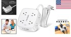 Multiple Outlet Surge Protector Power Strip - 6 Ft Length  8 Outlets   Usb Ports