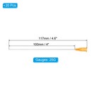 20 Pcs 25g 4 Inch Blunt Tip Dispensing Needles For Adhesive Glue  Orange