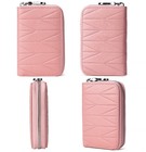 Women Rfid Blocking Leather Wallet Credit Card Id Holder Zipper Purse Waterproof