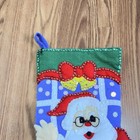Bucilla Finished Felt Christmas Stocking Santa s List  Hand Stitched 16 