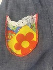 Vintage 60-70   s Stones Wear 4t Denim Pants Patchwork Hippie Pockets Flower Power