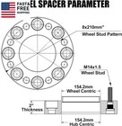 8x210 Hubcentric Wheel Spacers 2 Inch For 2011-2025 Silverado 3500 Hd Drw  20
