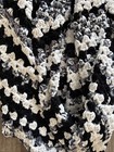 Hand Crocheted Black Gray White Afghan Throw Chenilleyarn Soft Cuddly Lg Granny