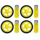 Diy Car Projects Plastic Tire Tyre Wheel With Motor Set For Arduino Smart Robot