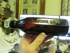 Milwaukee  Wis  2 Amber Blob Top Soda Pop Bottles John Graf 8-sided   Mug Based