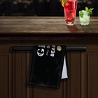 Black Gin   Bear It Black Design Microfibre Bar Towel Pub Beer Mat Cocktail