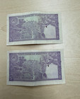 Pakistan 5 Rupees Banknotes     Muhammad Ali Jinnah     Vintage     Lot Of 2