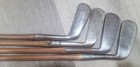 4 Antique Vintage Hickory Wood Shaft Golf Club Putters Spalding Macgregor Wilson