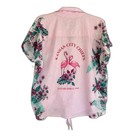 Women   s Margaritaville X Kansas City Chiefs Pink Floral Tie-front Shirt - Size L