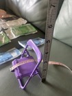 Miniature Folding Chairs Lot Of 15 Multi Colors Plastic For Dolls dollhouse