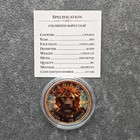 2025 1oz Silver Canada Mandala Lion Colorized Certificate New Nur 100pc  15