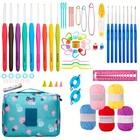 Crochet-starter-kit-adults-all-in-one-yarn-2-6mm-hooks-book-floral-bag-gift-wome
