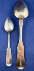 Antique Russian Set Of 2  84 Silver 1 Serving Large 9-1 8   And 1 Dessert Spoons
