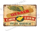 Dekalb Chix Corn Seed Farm Decor Metal Tin Sign Nostalgic Retro Decoration