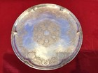 Large Hand Engraved Middle Eastern Tray  900 Solid Silver 878 27 Grams