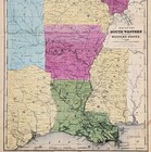 1853 Western States Map Original Texas - Indian Territory - Louisiana - Missouri