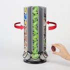 Flagship K Cup Carousel Rack K Pods Storage For Keurig 48 Pods  Silver black