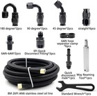 6an Ptfe Fuel Line Kit  Nylon Stainless Steel Braided Fuel Hose  Ls Swap